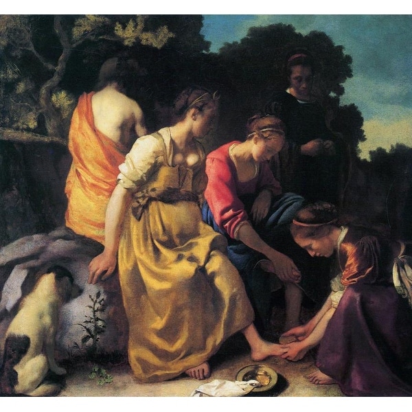 Easy Art Prints Johannes Vermeer's 'Diana and her Companions (pre