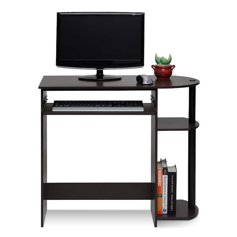 Computer Desk with Drawer - Rustic Style Assembly Table, Compact Writing Workstation, Home Office Furniture
