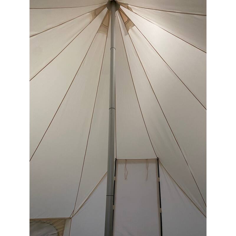 19.68*13.1ft Canvas Tent Bell Tent Glamping, 4 Seasons Yurt Tent for Camping, Heavy Cotton Canvas Tent