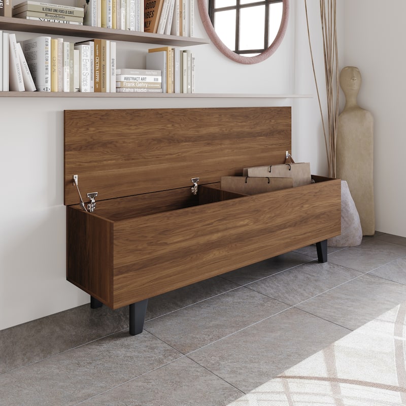Clayfell Auburn Storage Cabinet Bench