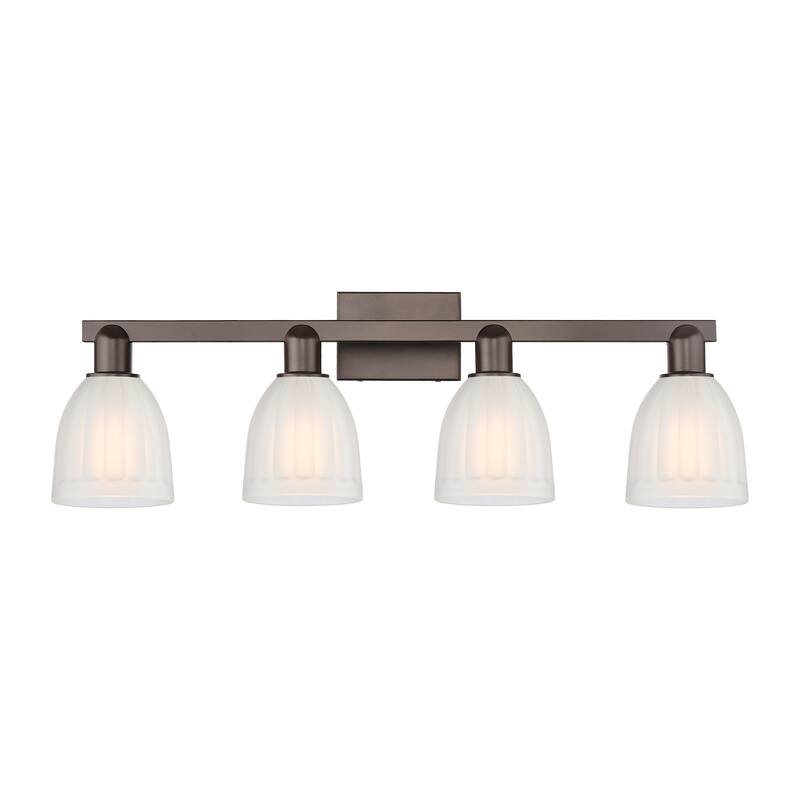 Innovations Lighting Endless Possibilities Arcadia - Brookfield - 4 Light 33" Bath Vanity Light - Oil Rubbed Bronze/White
