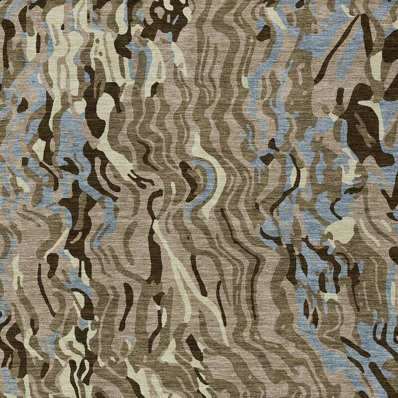 HomeRoots Abstract Transitional Rectangle Outdoor Rug