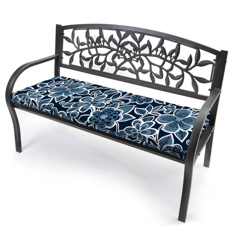48" x 18" Outdoor Bench Cushion with Ties - 18'' L x 48'' W x 3.5'' H