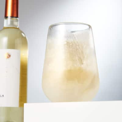 Glacier Double Walled Chilling Wine Glass by Viski - Clear - 4.5" x 3.25"