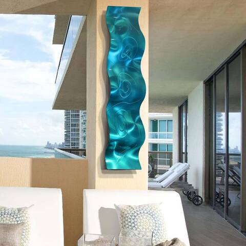 Statements2000 Modern Metal Wall Art Accent Sculpture Abstract Decor by Jon Allen - Large Wave