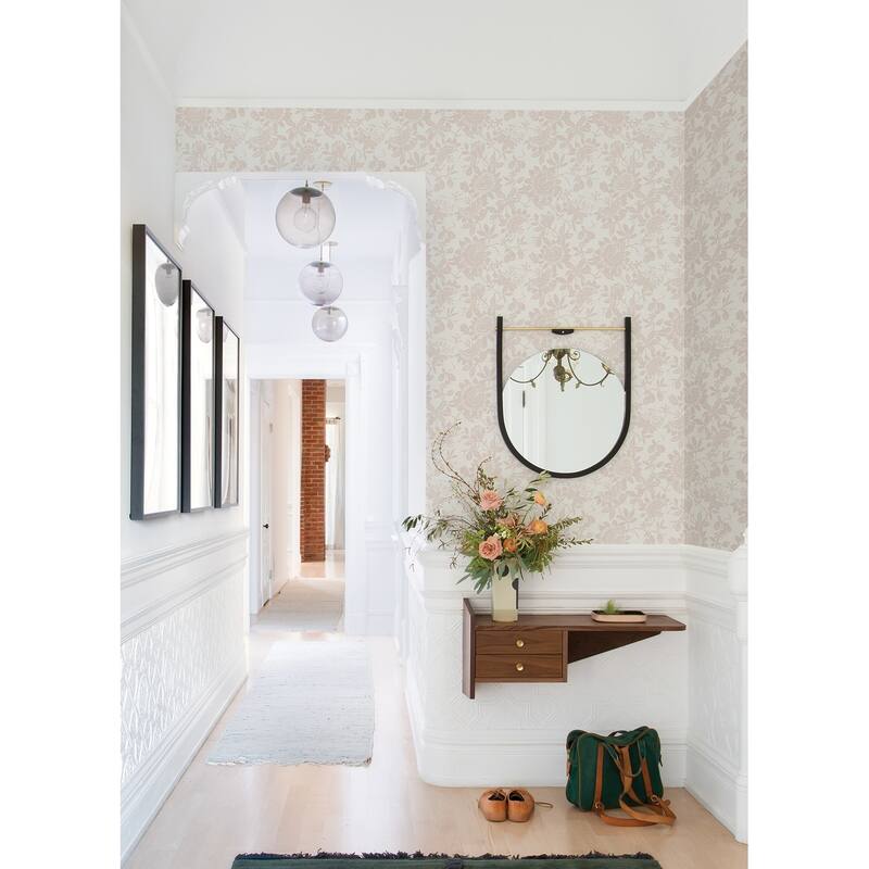A-Street Prints Helen Mauve Floral Trail Wallpaper