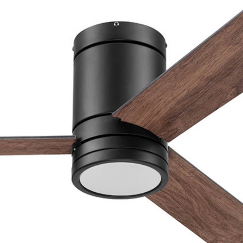 52" Prominence Home Espy Matte Black Indoor LED Ceiling Fan with Light, Remote Control