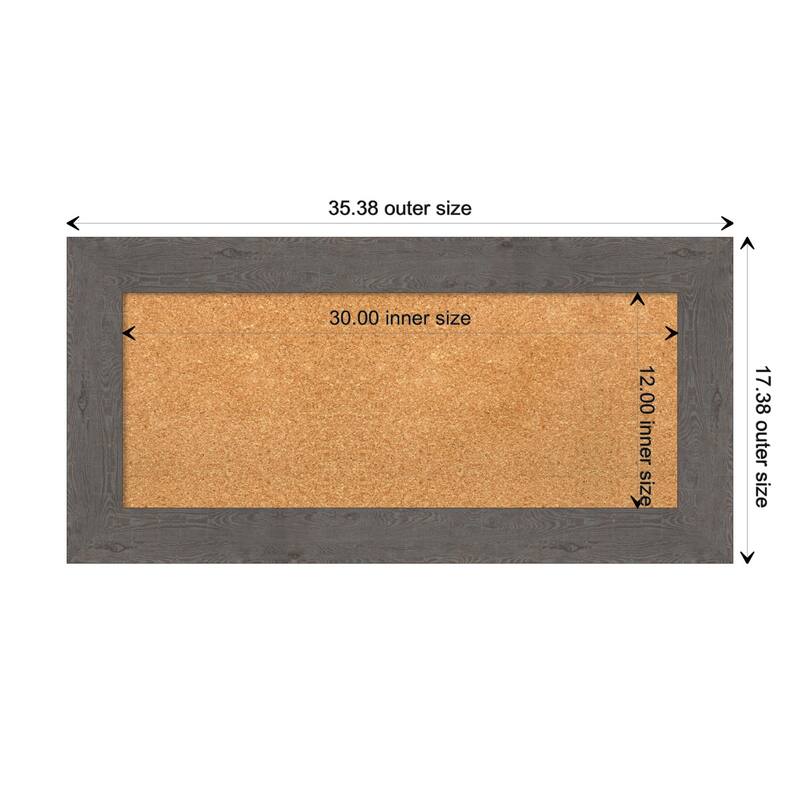 Rustic Plank Framed Cork Bulletin Memo Board