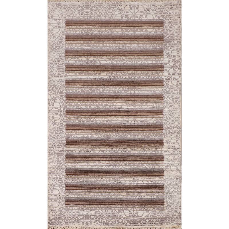 Abstract / Modern Accent Rug Hand-Knotted Wool Carpet - 2'8"x 4'10"