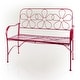 preview thumbnail 2 of 20, Alpine Corporation Daisy Metal Garden Bench, White