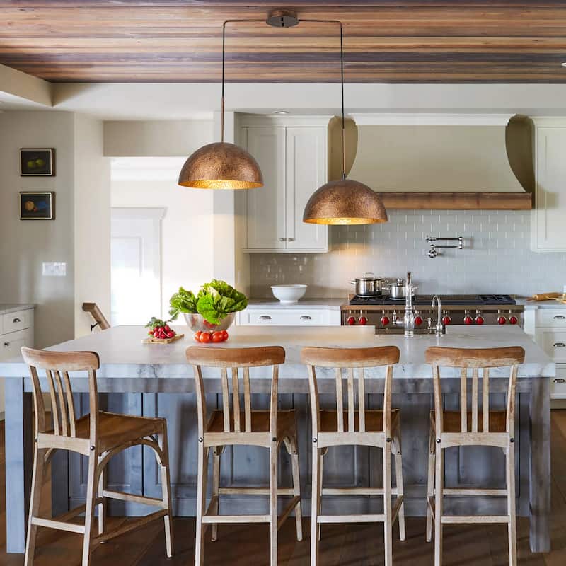 Industiral Hammered Antique Copper Dome Pendant Light