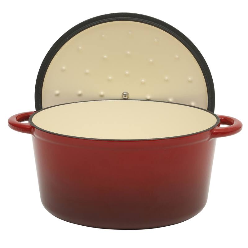 Gibson Home Enameled Cast Iron Dutch Oven Pot with Lid