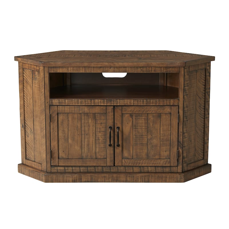 The Gray Barn Danebury Rustic 50-inch Solid Wood Corner TV Stand