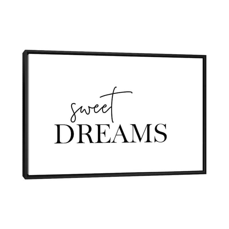 iCanvas "Sweet Dreams" by Nouveau Prints Framed Canvas Print - Black - 32x48