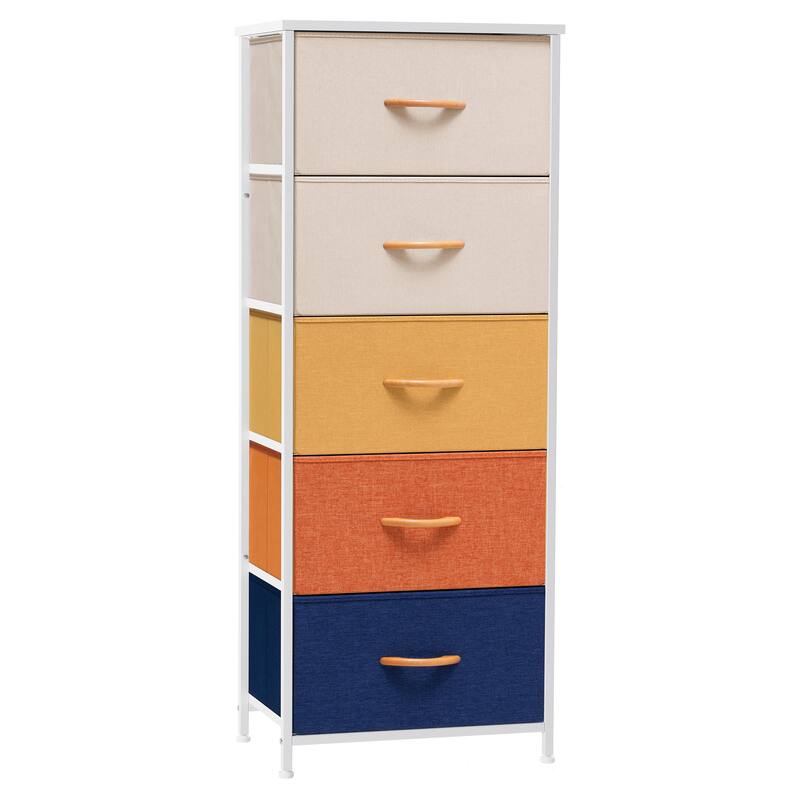 Crestlive Products Household 5-Drawer Vertical Dresser Storage Chest - Multi - 5-drawer