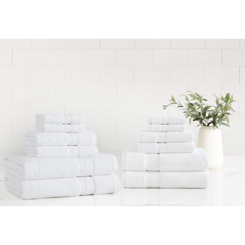 London Fog Signature Solid 12 Piece Towel Set