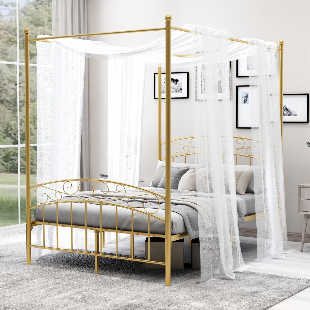 Gold hot sale post bed