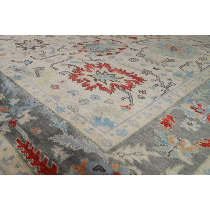 Oushak Indian Area Rug Handmade Transitional Wool Carpet - 8'0"x 9'10"