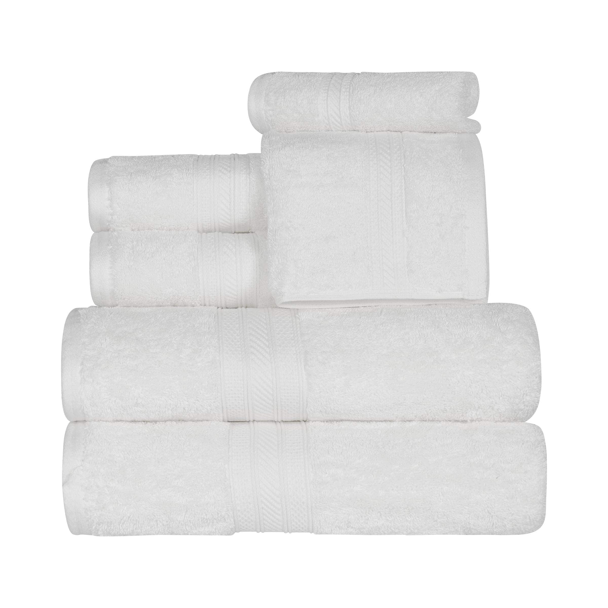 Luxury White Bath Towels Extra Large, 100% Soft Cotton 700 GSM Thick 2Ply  Absorbent Quick Dry Hotel Bathroom Towel, 27x54 Inch, White