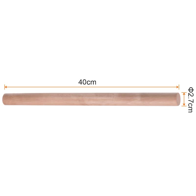 Rolling Pin Beech Wood Dough Roller Pins Cylindrical for Baking - 15.7 inch x 1.1 inch