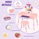 preview thumbnail 5 of 8, Costway Kids Vanity Set Princess Makeup Pretend Play Dressing Mirror - See Details