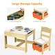 preview thumbnail 9 of 20, Costway Kids Table Chairs Set With Storage Boxes Blackboard Whiteboard