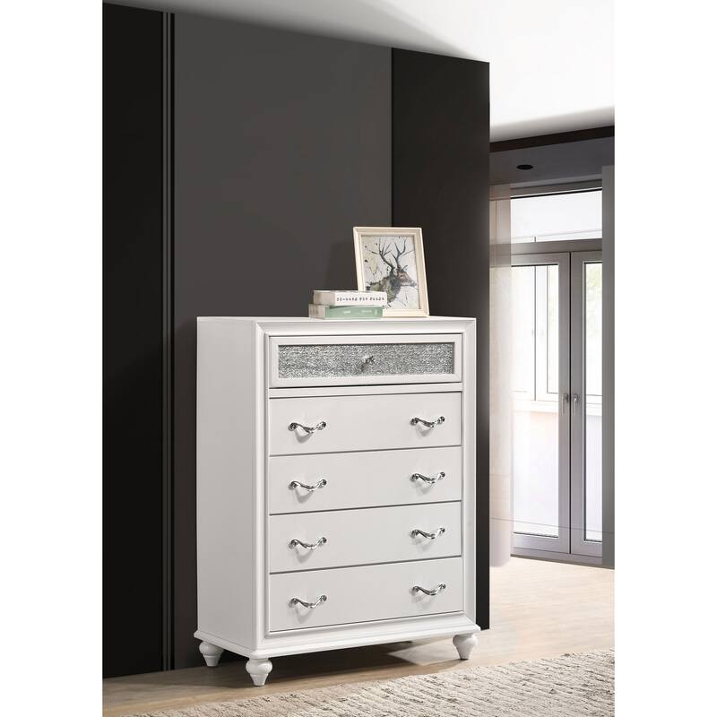 Randall White 5-drawers Chest
