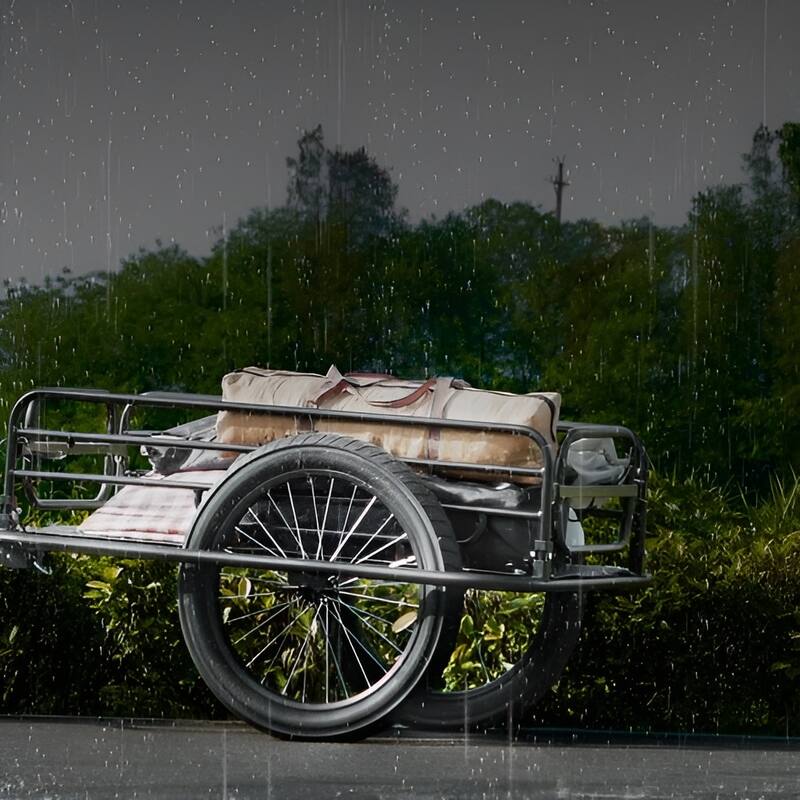 Bike Cargo Trailer, 275 lbs Load Capacity, Heavy-Duty Bicycle Wagon Cart, Foldable Compact Storage & Quick Release with Univers