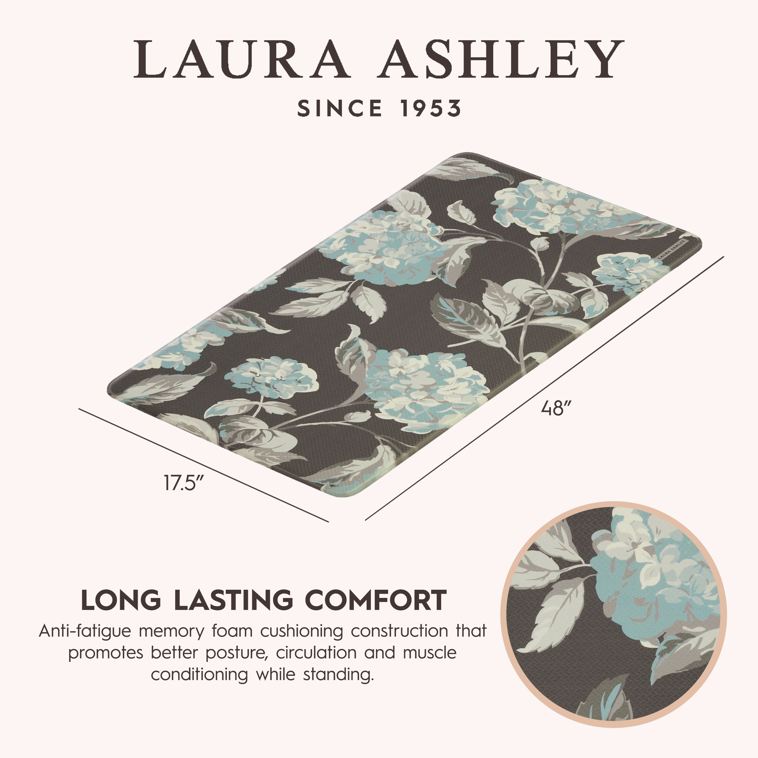 Laura Ashley Rust and Green Paisley 17.5 in. x 60 in. Anti-Fatigue