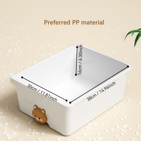 Organizational Storage, Drawer Storage Rack with 4 layers, Flexible Mobility With Wheels in White