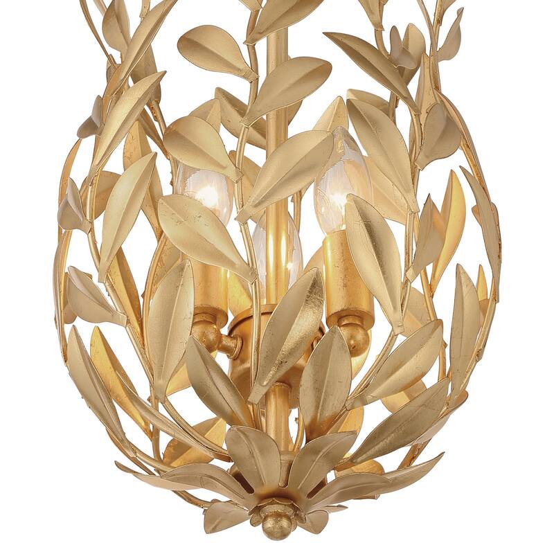 Crystorama Lighting Group 563 Broche 3 Light 10" Wide Taper Candle
