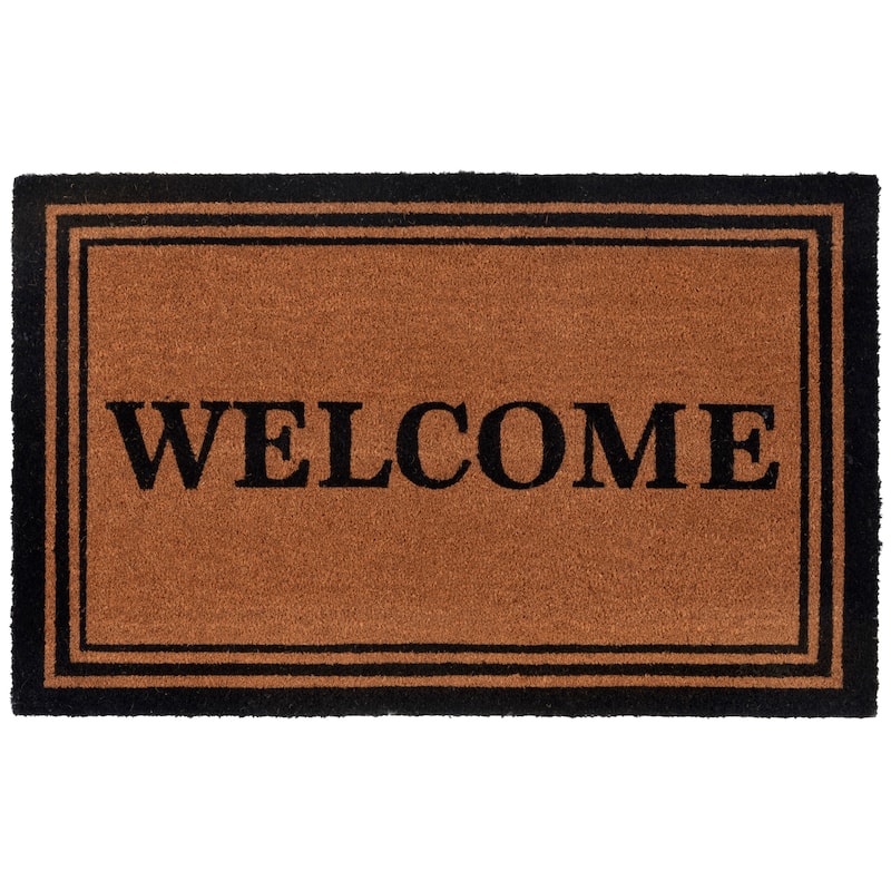 SAFAVIEH Handmade Doormat Asiya Coir Welcome Mat Rug - 2'6" x 4' - 2'6" x 4' - Natural