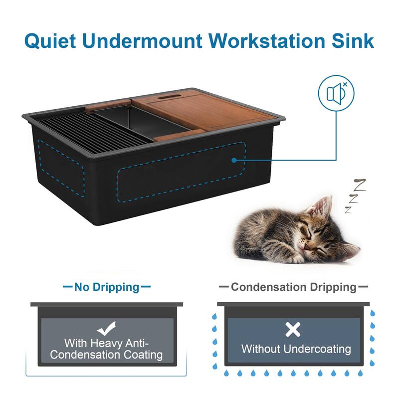 8 x 18 Inch 16 Gauge Stainless Steel Undermount Kitchen Sink