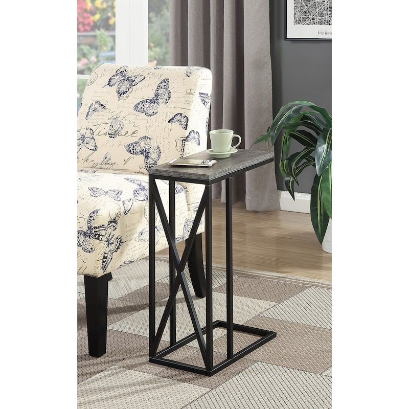 Modern C Shape End Table - Versatile Side Table for Living Room, Bedroom, Sofa, Couch - 24