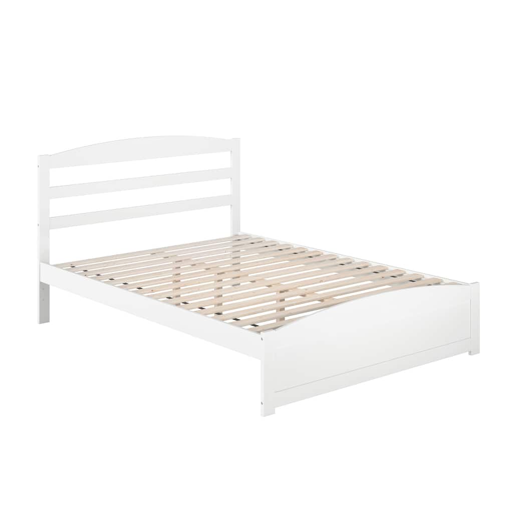 Warren Queen Platform Bed with Matching Footboard in White