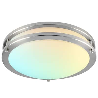 Luxrite 12 Inch LED Flush Mount Ceiling Light, Color Temperature Selectable 2700K | 3000K | 3500K | 4000K | 5000K