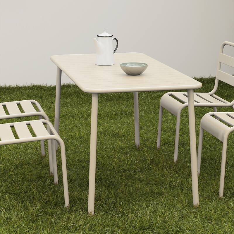 Long Table Outdoor Dining Table Villa Courtyard Balcony Table Outdoor Leisure Table Simple Garden Waterproof Table