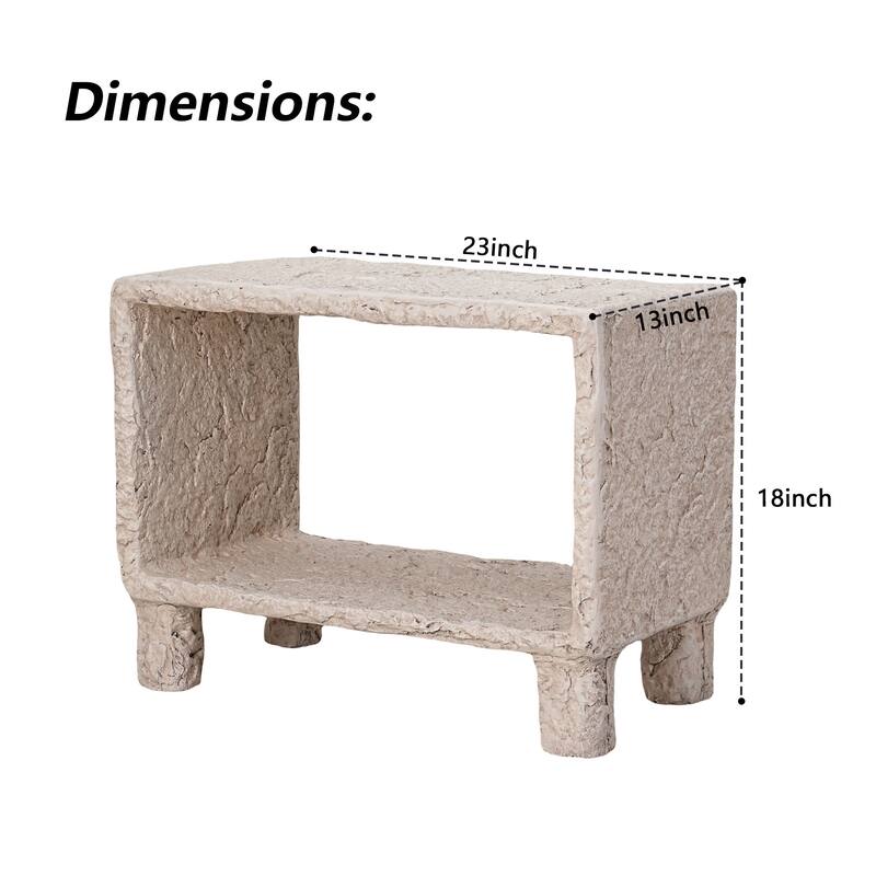 Patio Side Table With Shelf