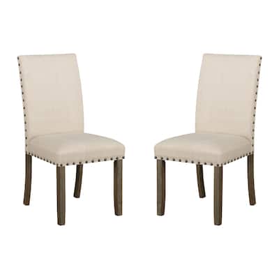 Set of 2 Wooden Upholstered Dining Chair
