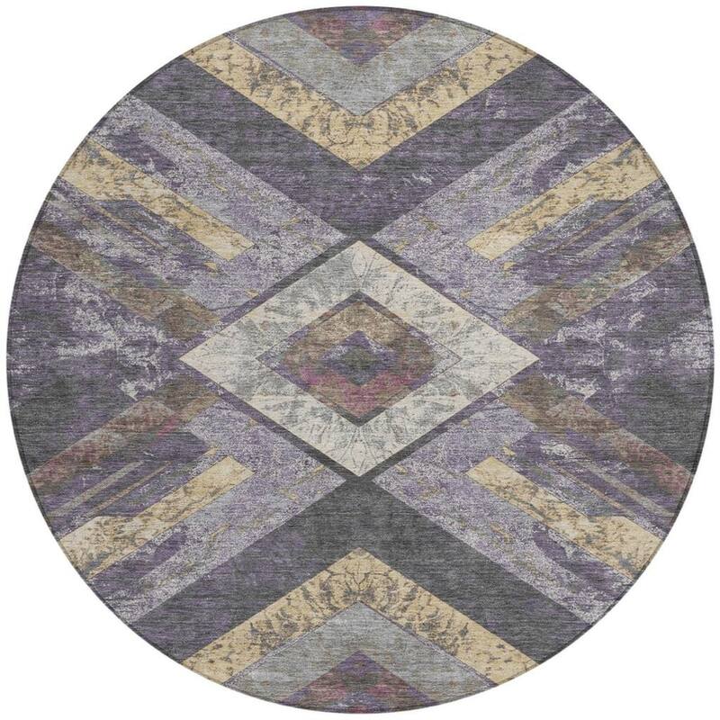 HomeRoots Geometric Transitional Rectangle Outdoor Rug