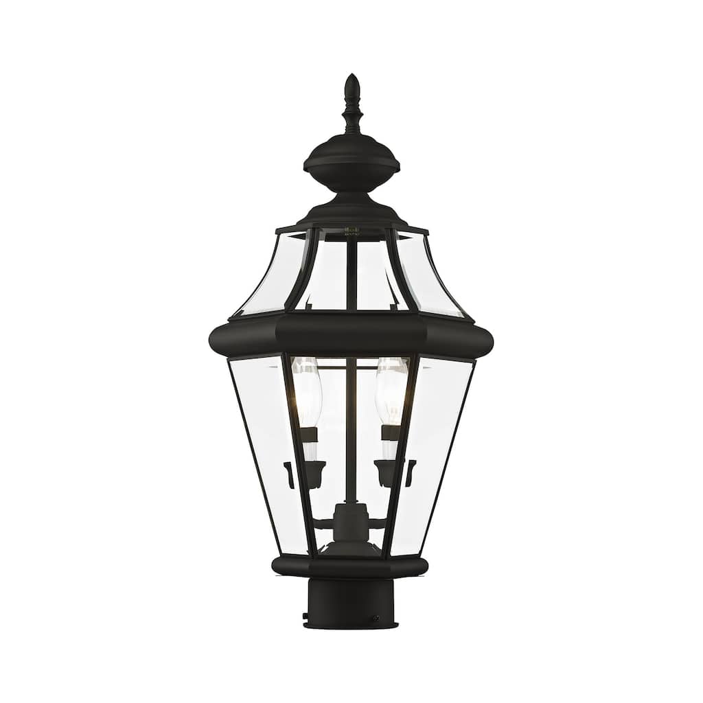 Livex Lighting Georgetown 2 Light 21" High Outdoor Single Head Post
