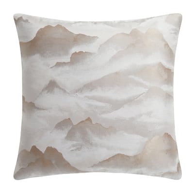 HiEnd Accents Serenity Modern Jacquard Euro Sham, 27" x 27", Champagne, 1PC
