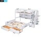 preview thumbnail 6 of 16, Space-Efficient Study Bunk Bed with Built-In Desk and Bookshelves, Twin XL/Full
