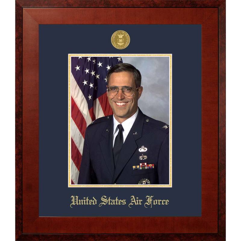 Patriot Frames Air Force 8x10 Portrait Honors Frame with Gold Medallion