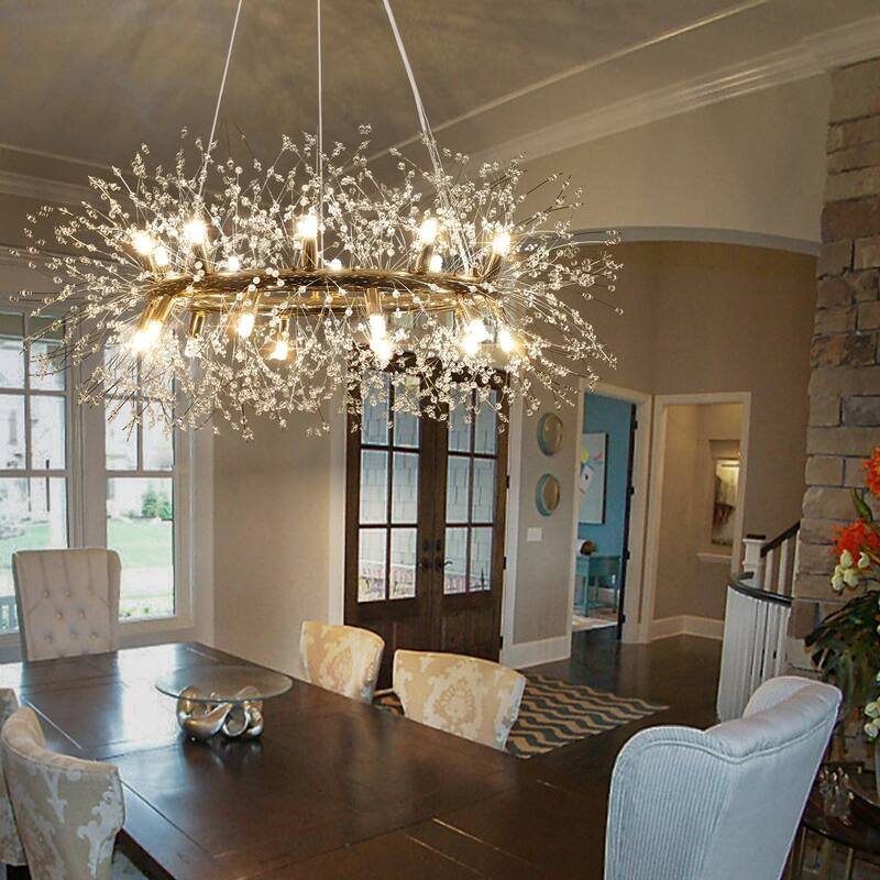12/20-Light Modern Firework Dandelion Crystal Chandelier(Bulb Included)