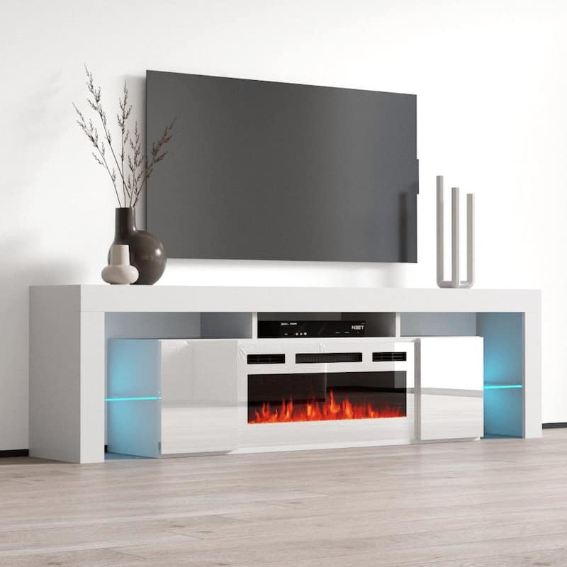 Soleo WH-EF Electric Fireplace 79" TV Stand
