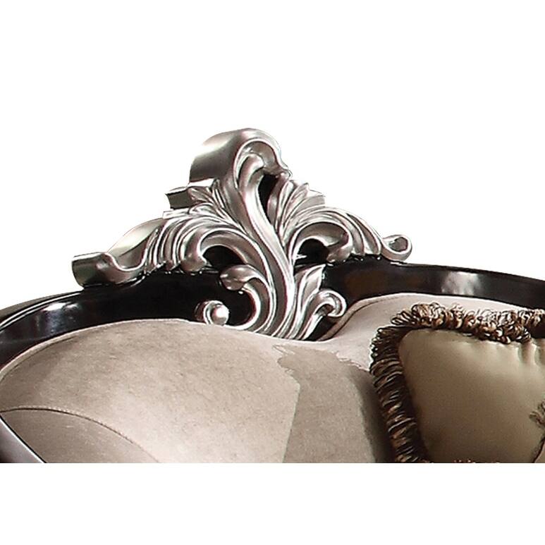 Leonardo Tan and Black 2-Pillow Accent Chair
