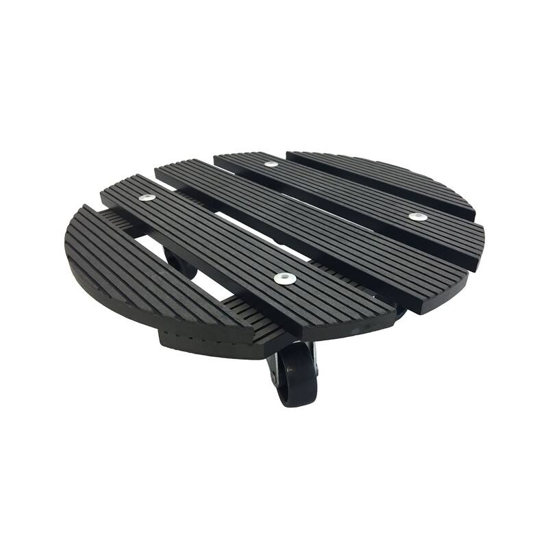 WAGNER design yourself 11.4" Round WPC Plant Caddy, Indoor/Outdoor, with Brakes