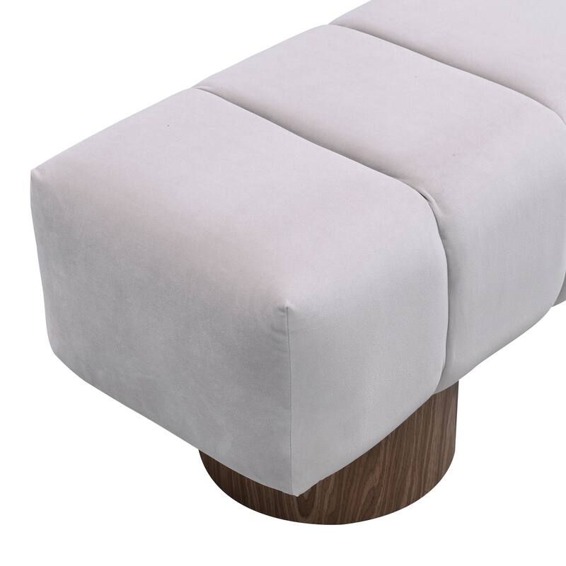 Christopher Knight Home - Daniel Upholstered Dining Bench, No-Assembly Entryway & Bedroom Ottoman with Sturdy Wood Legs