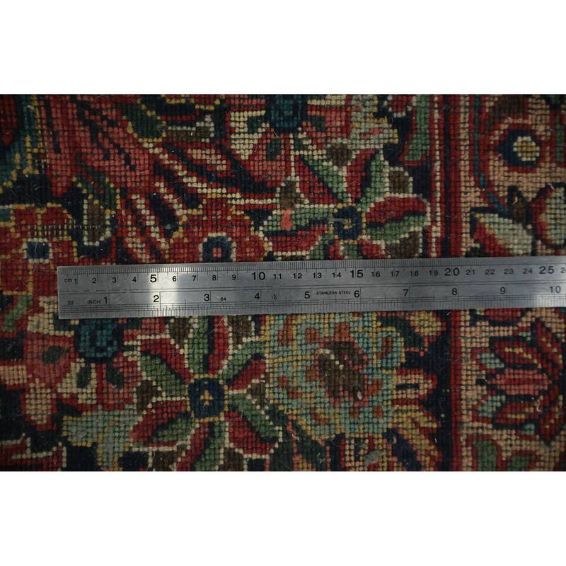 Hand Knotted Oriental 100% Wool Carpet Traditional Floral Oranges & Rust Sarouk Area Rug - 21' 3'' X 10' 7''